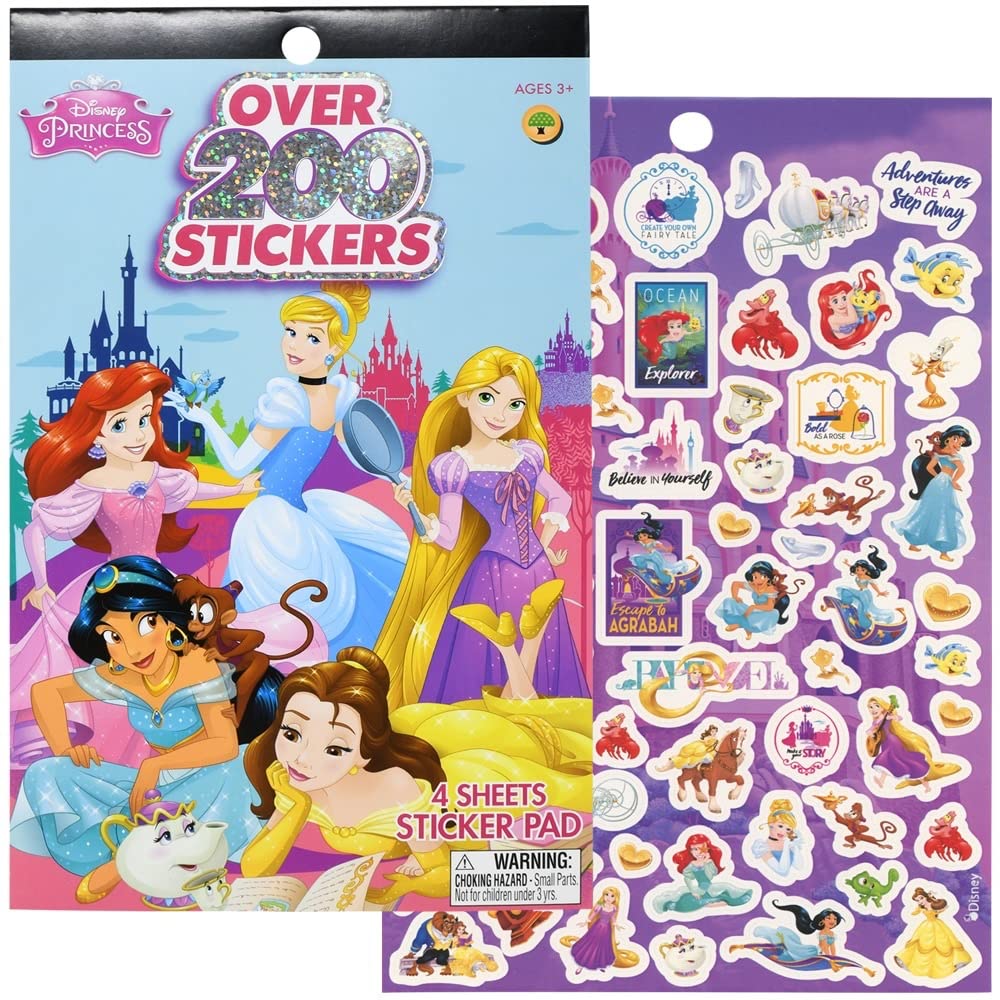UPD Disney Princess Sticker Pad with holographic foil stickers for festive decorating