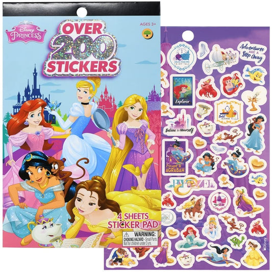 UPD Disney Princess Sticker Pad with holographic foil stickers for festive decorating