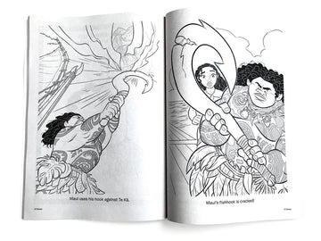 UPD Moana coloring activity book inside pages featuring engaging activities for learning