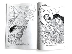UPD Moana coloring activity book inside pages featuring engaging activities for learning