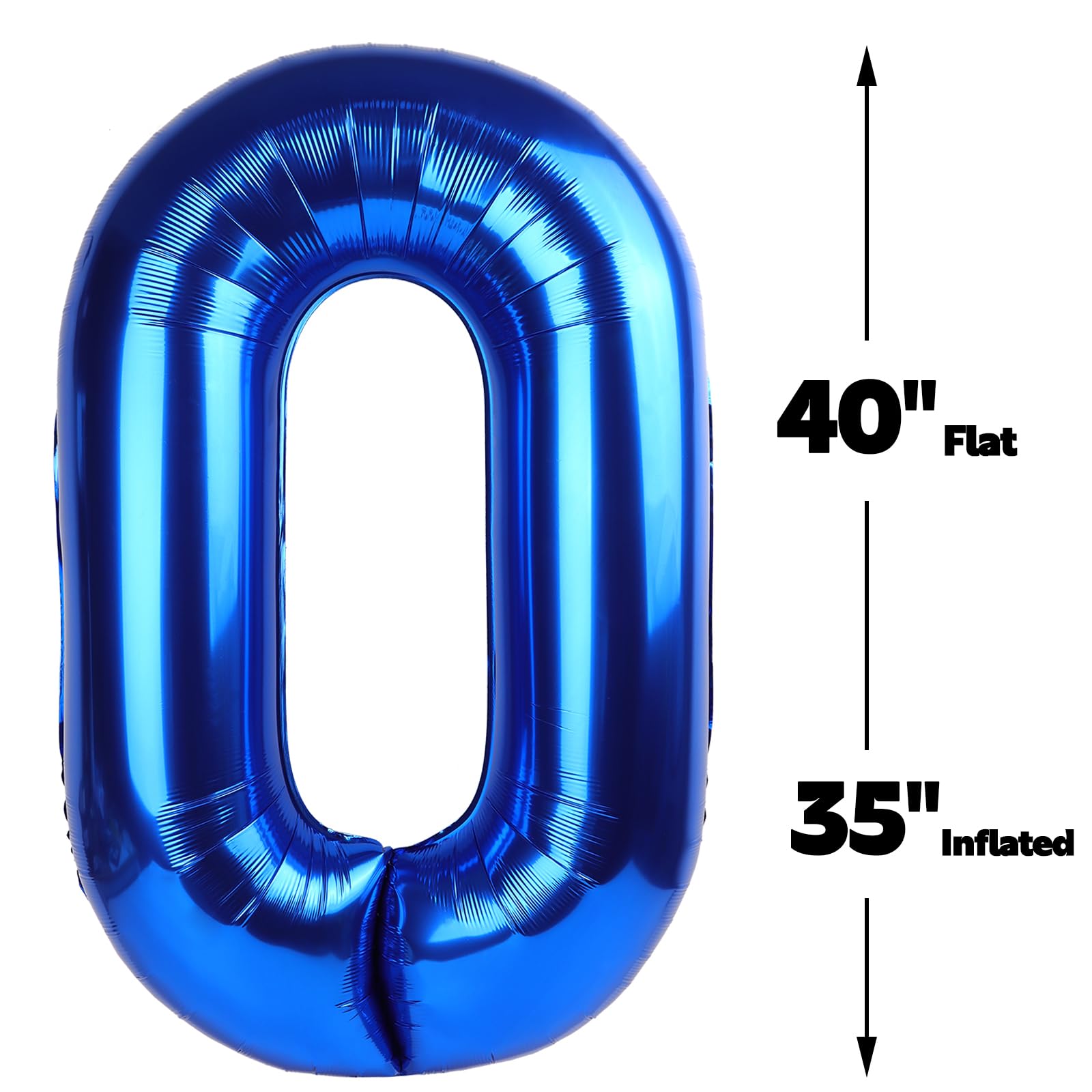 Upgesy foil navy blue 10-number balloon offers durable, eye-catching event accents