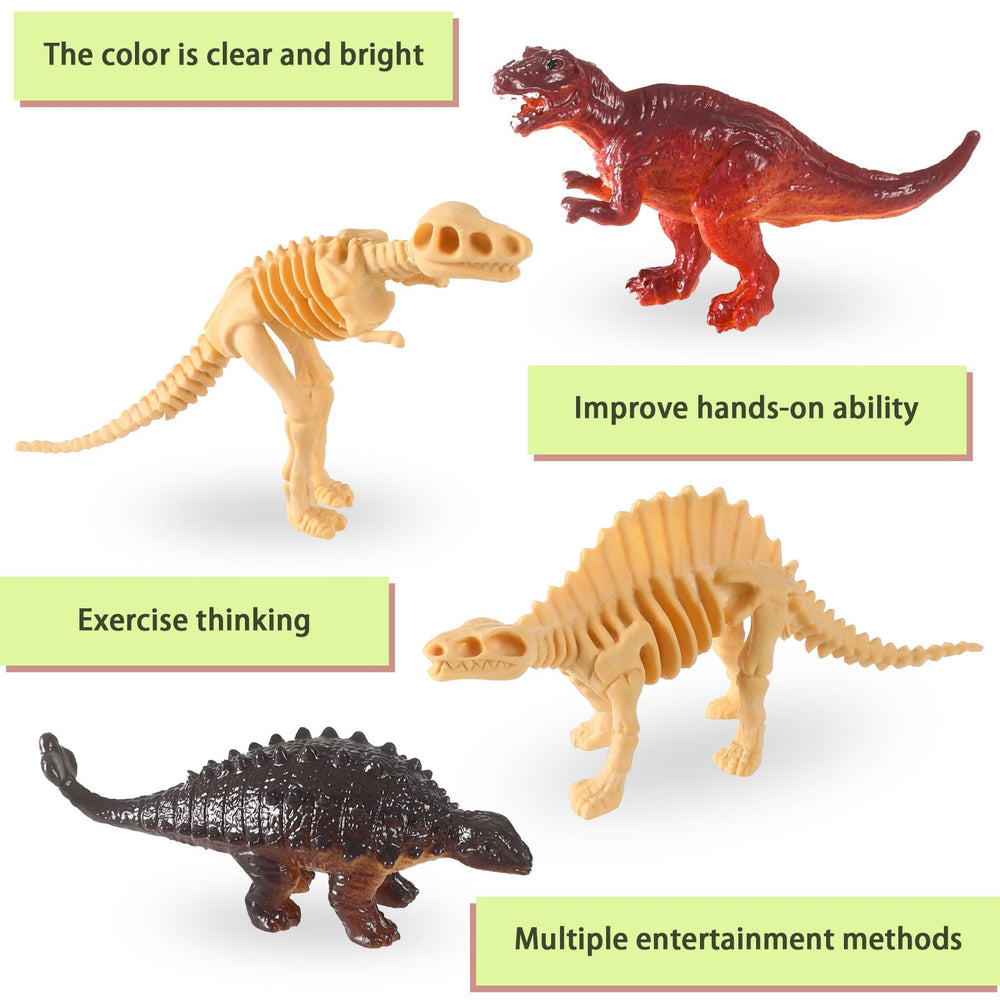 UPINS mini dinosaur figures storage box keeps figures organized after playtime