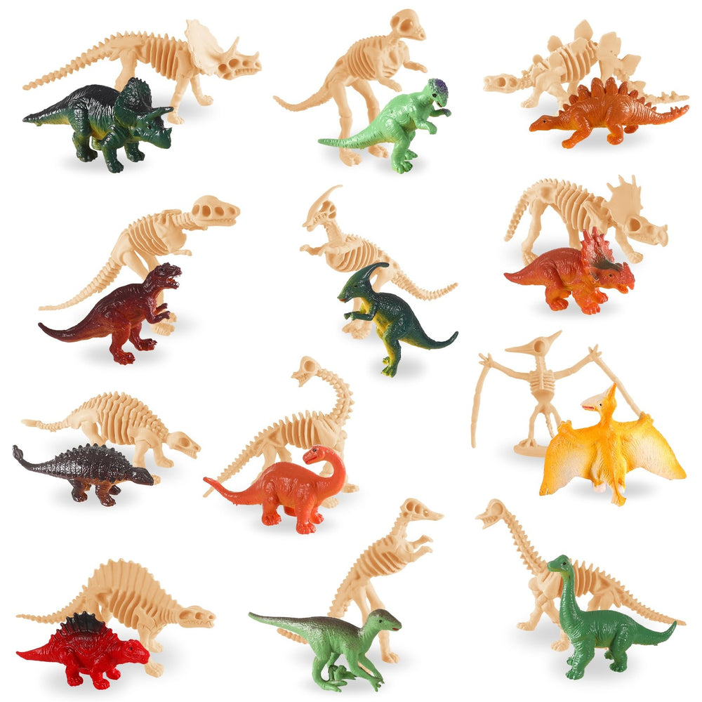 UPINS mini dinosaur skeletons collection for educational display and imaginative play