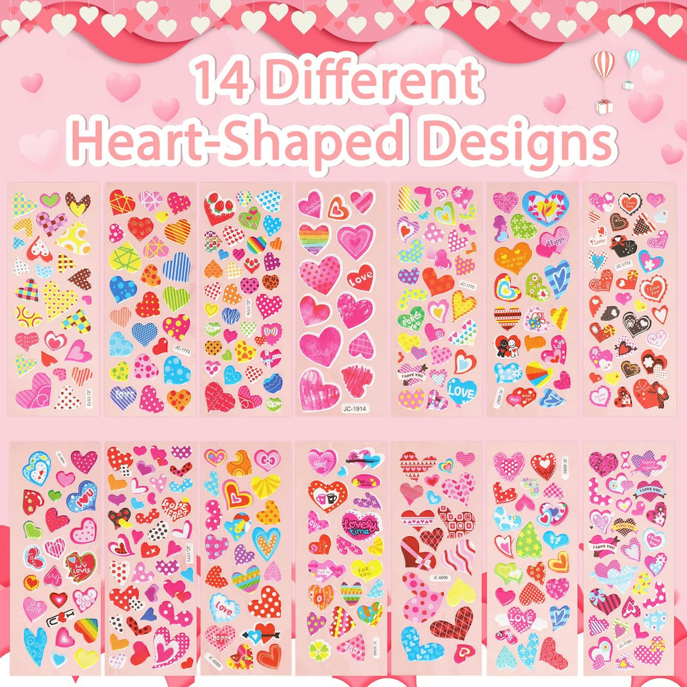 UPINS kids craft heart stickers for classroom rewards and DIY activities