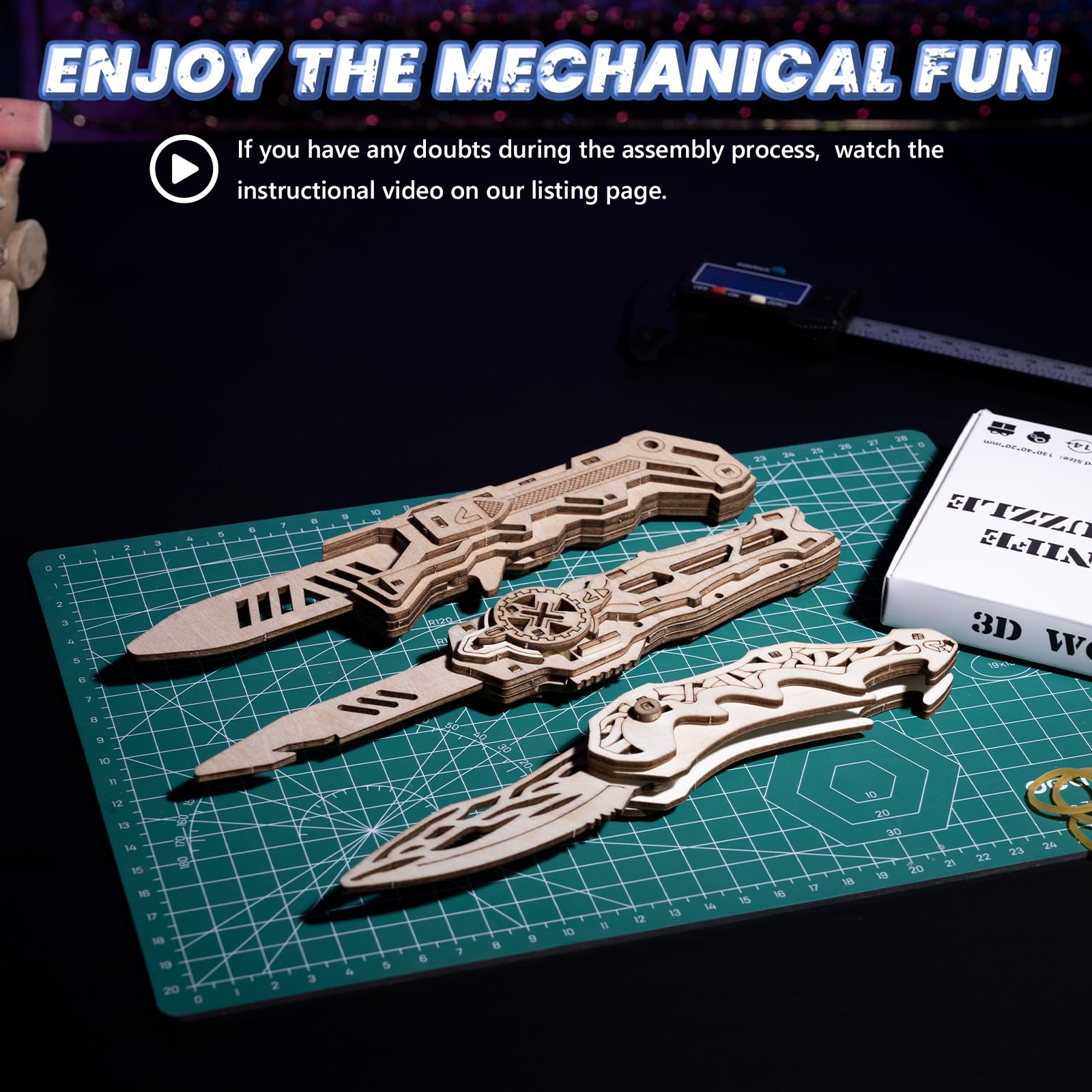 UPLIKE ejector knife model with interactive button mechanism