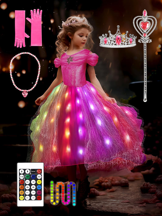 UPORPOR princess dress glow-layer for magical color changes during party play