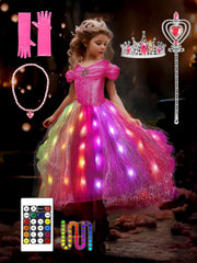 UPORPOR princess dress glow-layer for magical color changes during party play