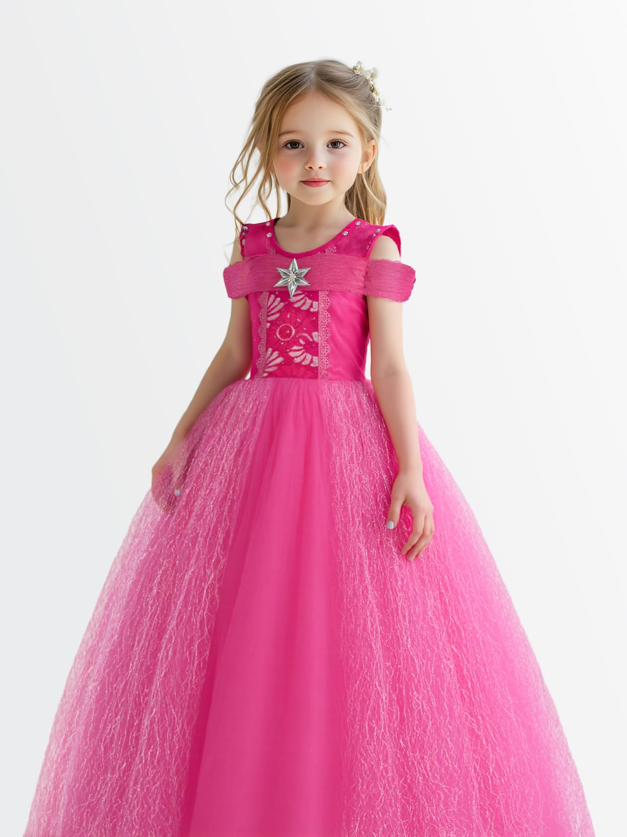UPORPOR princess dress music-sync makes lights dance to music for pretend play
