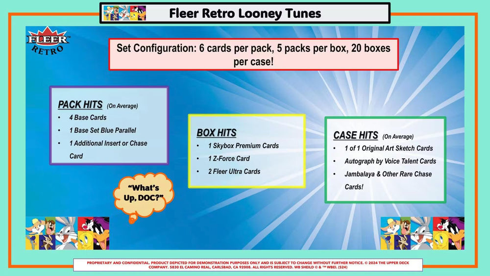 Upper Deck Fleer Retro Looney Tunes inner packs display colorful art and characters