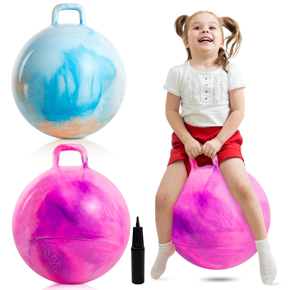 Upper Rider 18-inch hopper ball blue orange cloud design for active play