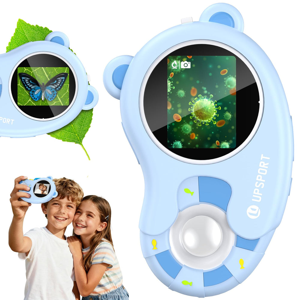 UPSPORT 2-in-1 kids microscope with video camera for engaging exploration