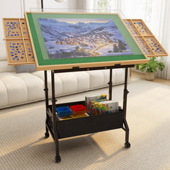 upvercy large puzzle table with two drawers supports easy piece sorting while you work