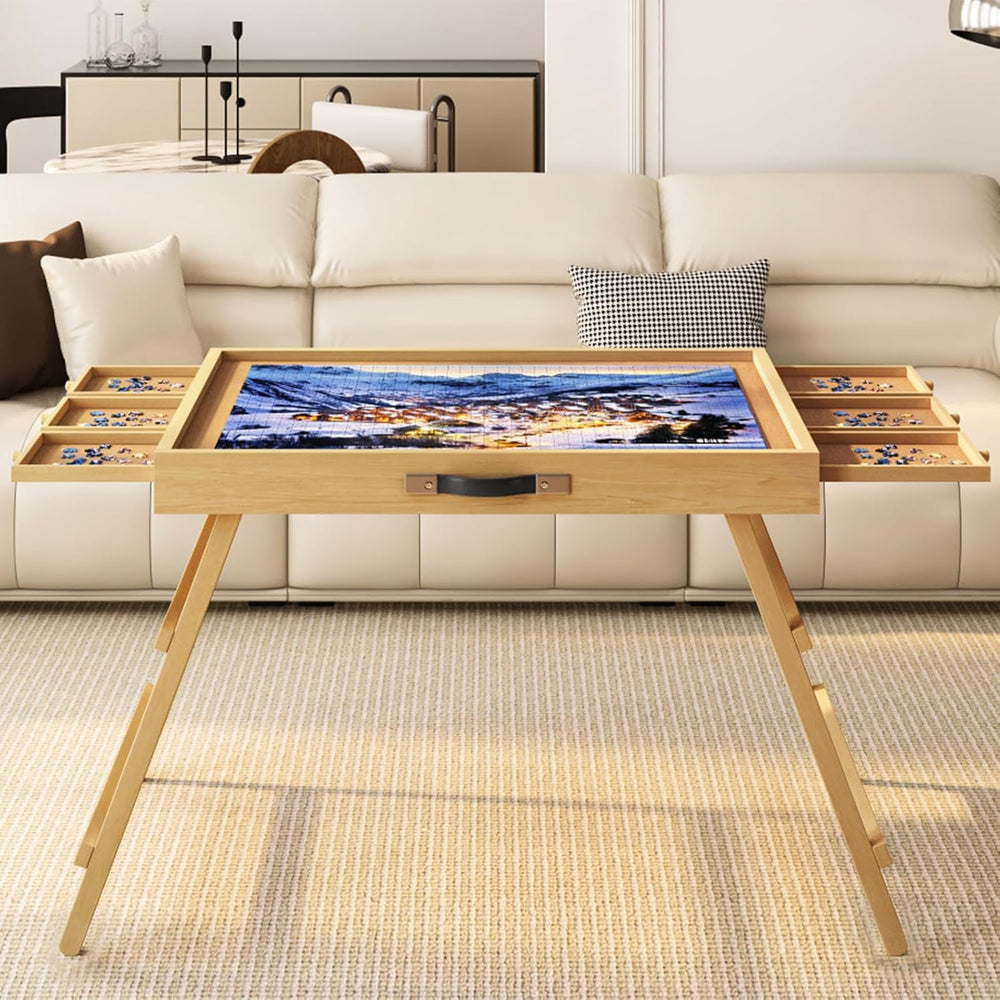 UPVERCY puzzle table easy-transport for flexible living room use