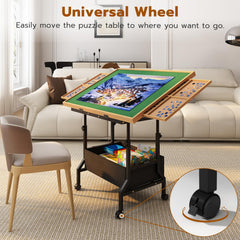 upvercy table includes a protective translucent cover to guard puzzles from dust