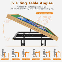 upvercy table with translucent protective cover shields puzzles from dust and moisture