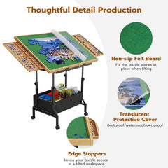 upvercy wooden drawers and fabric space keep puzzle pieces organized and ready
