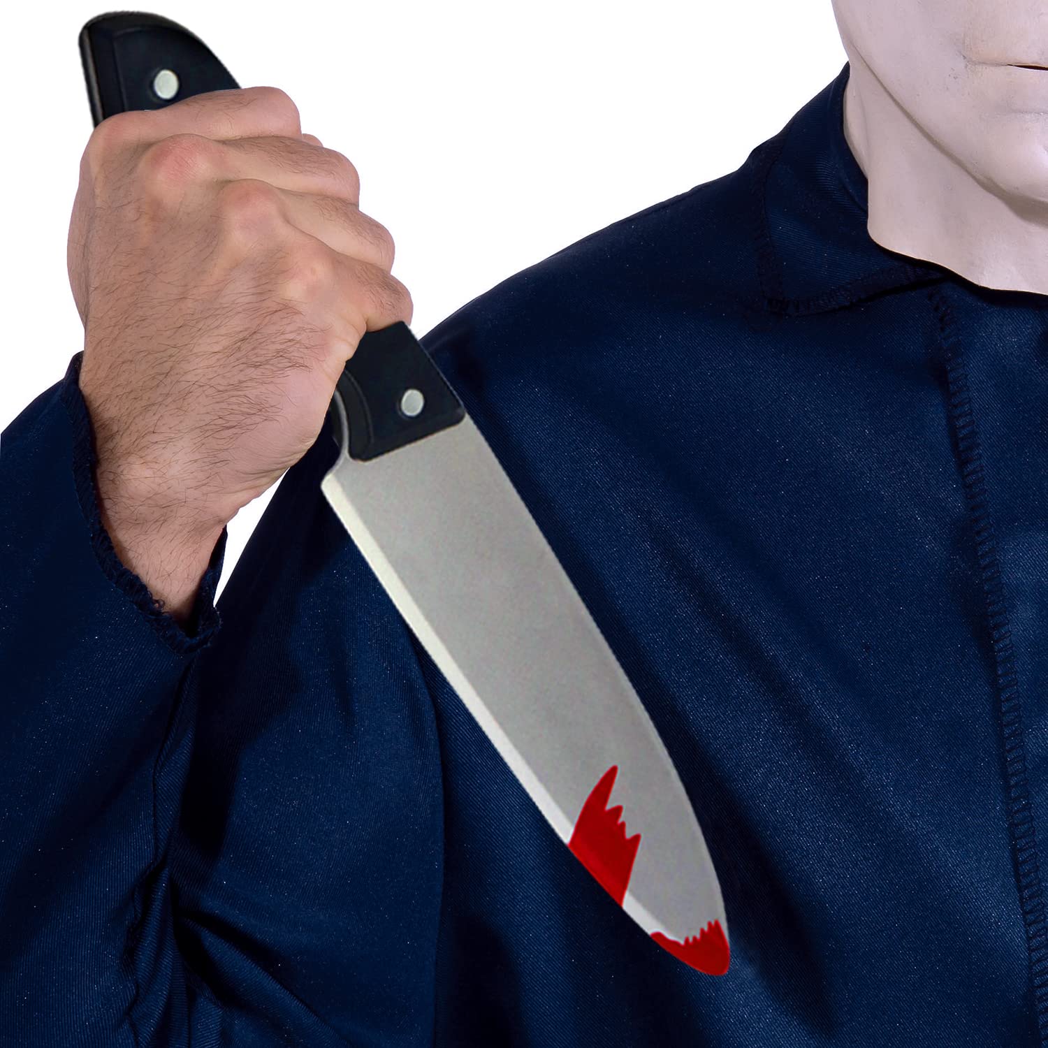 UQJE blood-spatter knife close-up for realistic horror props.