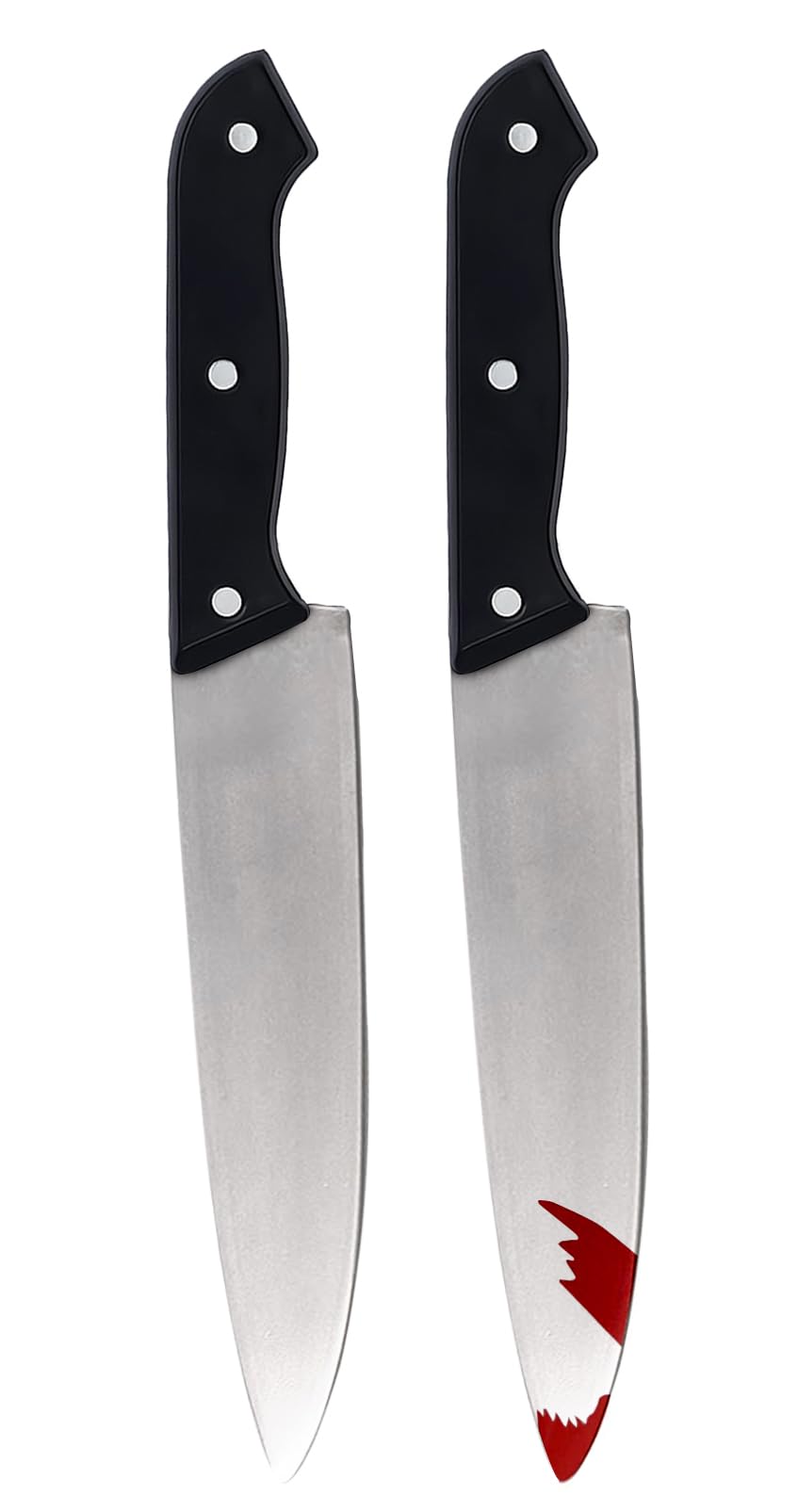UQJE fake knife with blood prop for authentic Halloween costumes.