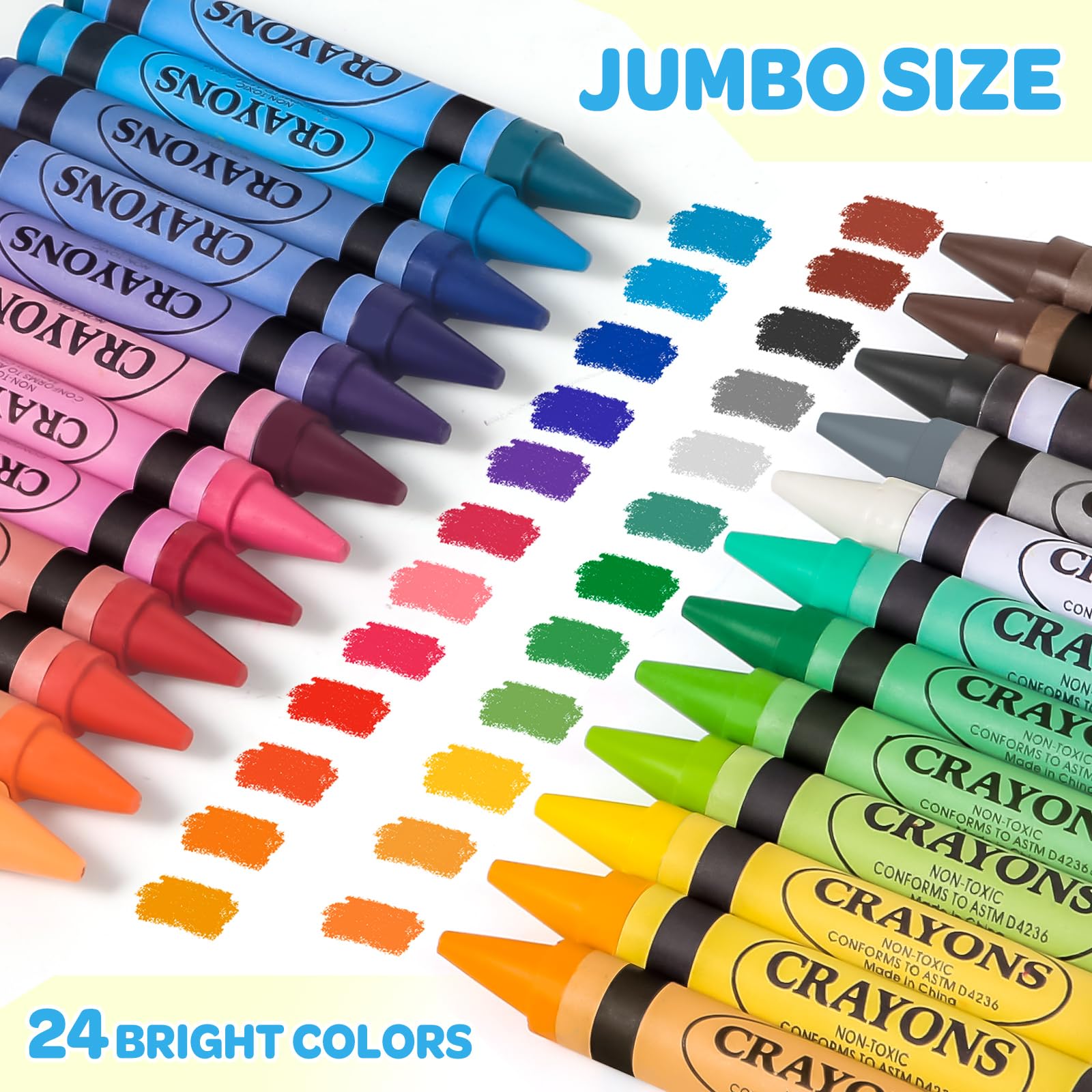 Uranus&No.1 easy-grip jumbo crayons support little hands during coloring.
