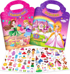 Uranus&No.1 princess dress-up sticker book cover for imaginative play.