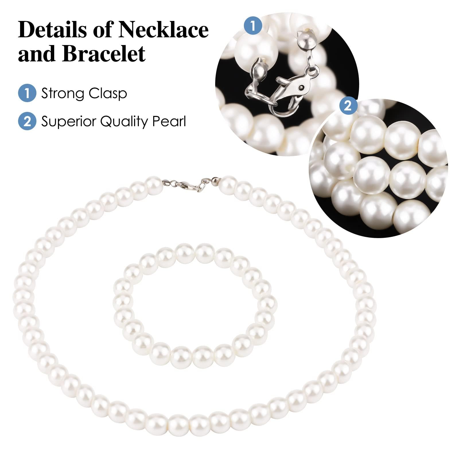 URATOT imitation pearl necklace adds classic touch to costumes
