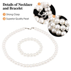 URATOT imitation pearl necklace adds elegant cosplay flair.