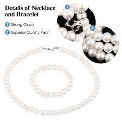 URATOT imitation pearl necklace adds classic touch to costumes