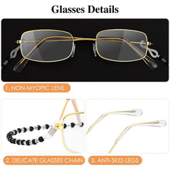URATOT eyeglass chain keeps glasses secure during parties