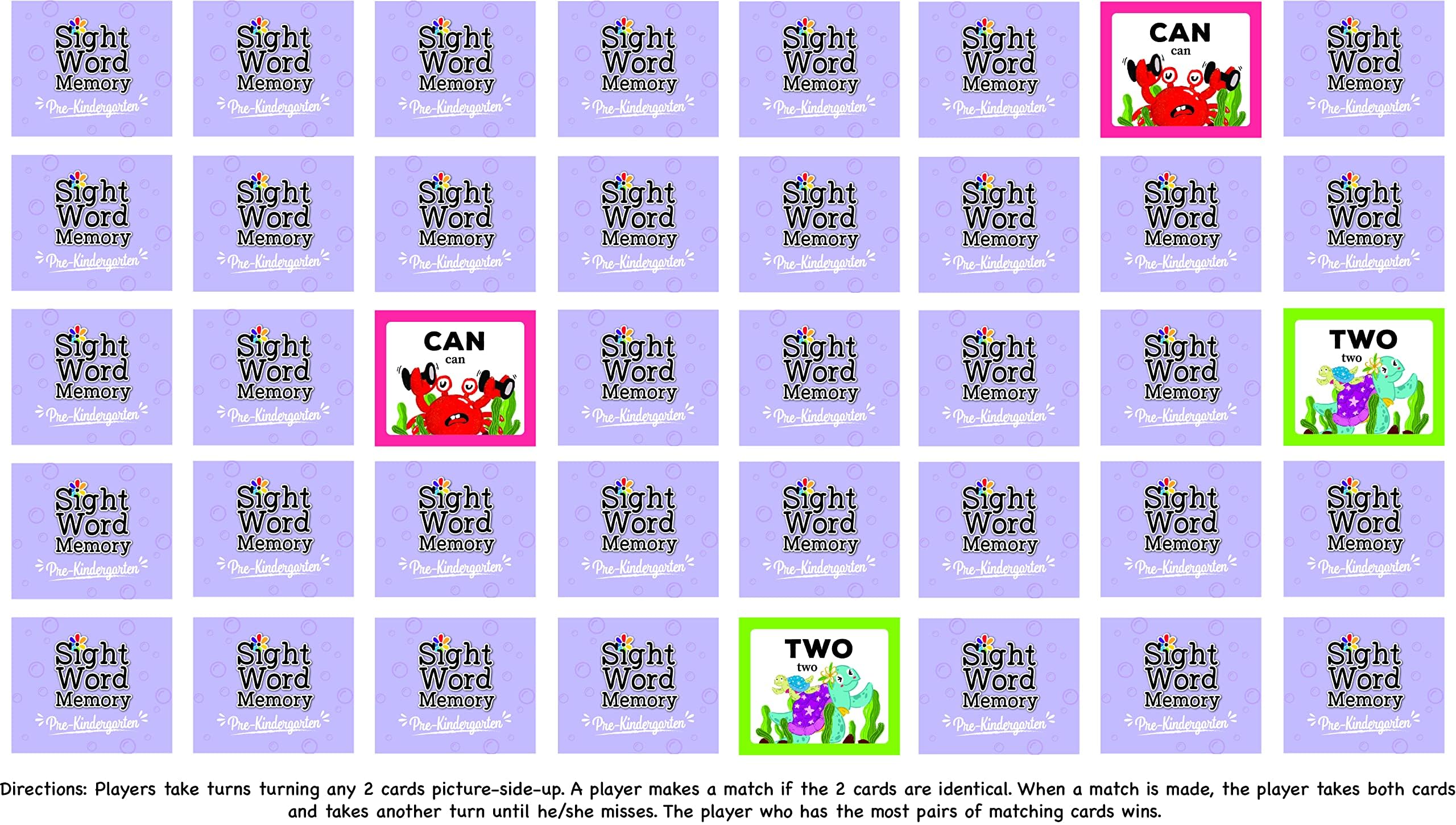 Urban Supply Co Sight Word Memory Game travel-friendly box for learning on the go.