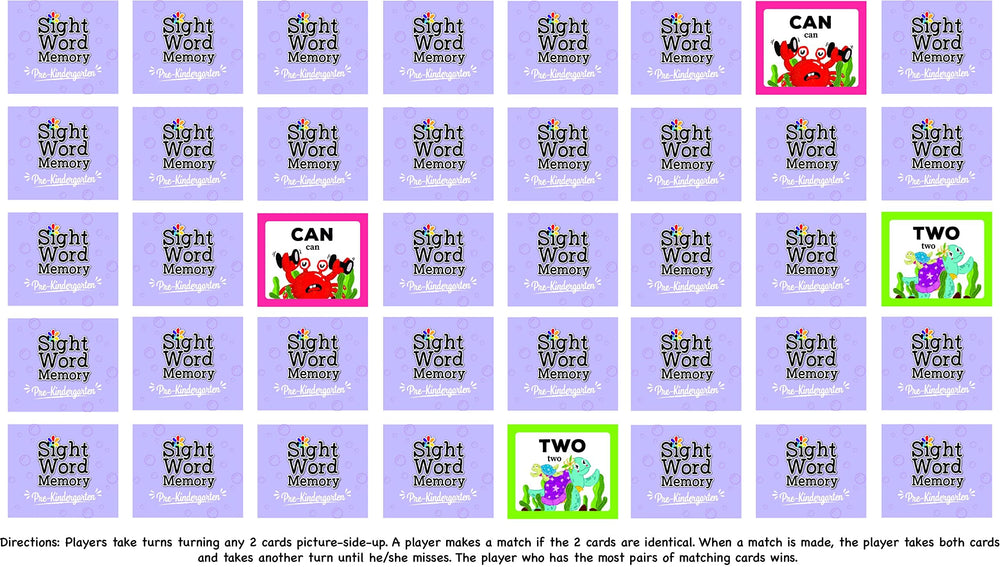 Urban Supply Co Sight Word Memory Game travel-friendly box for learning on the go.