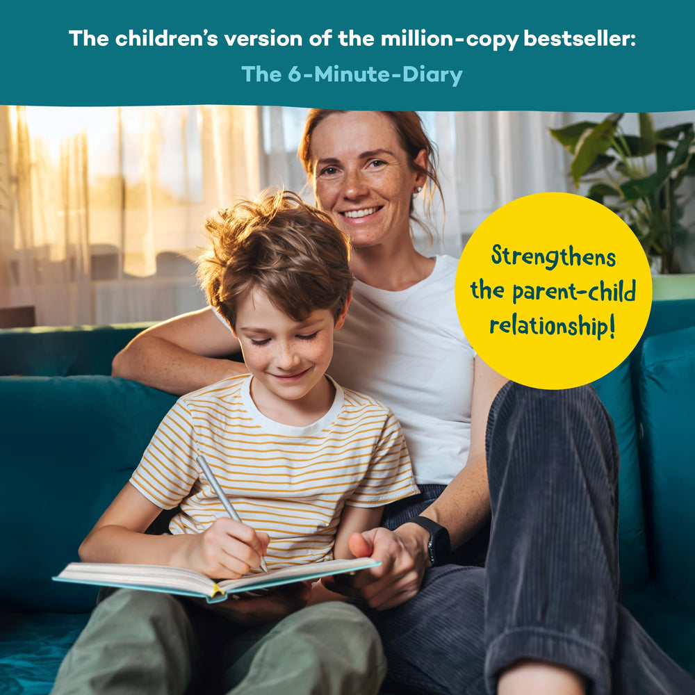UrBestSelf 6-Minute Kids Diary inside pages encourage daily writing and reflection.