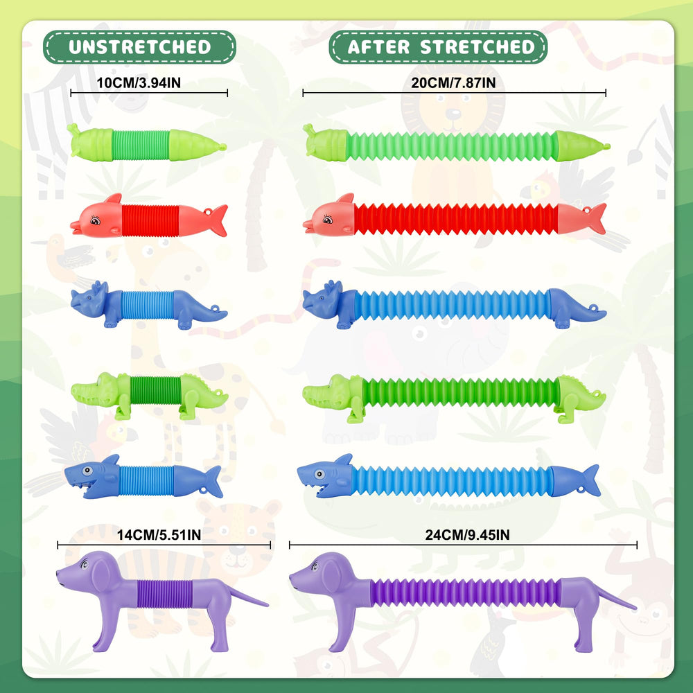 UrChoice dinosaur pop tube for imaginative play and satisfying pops.