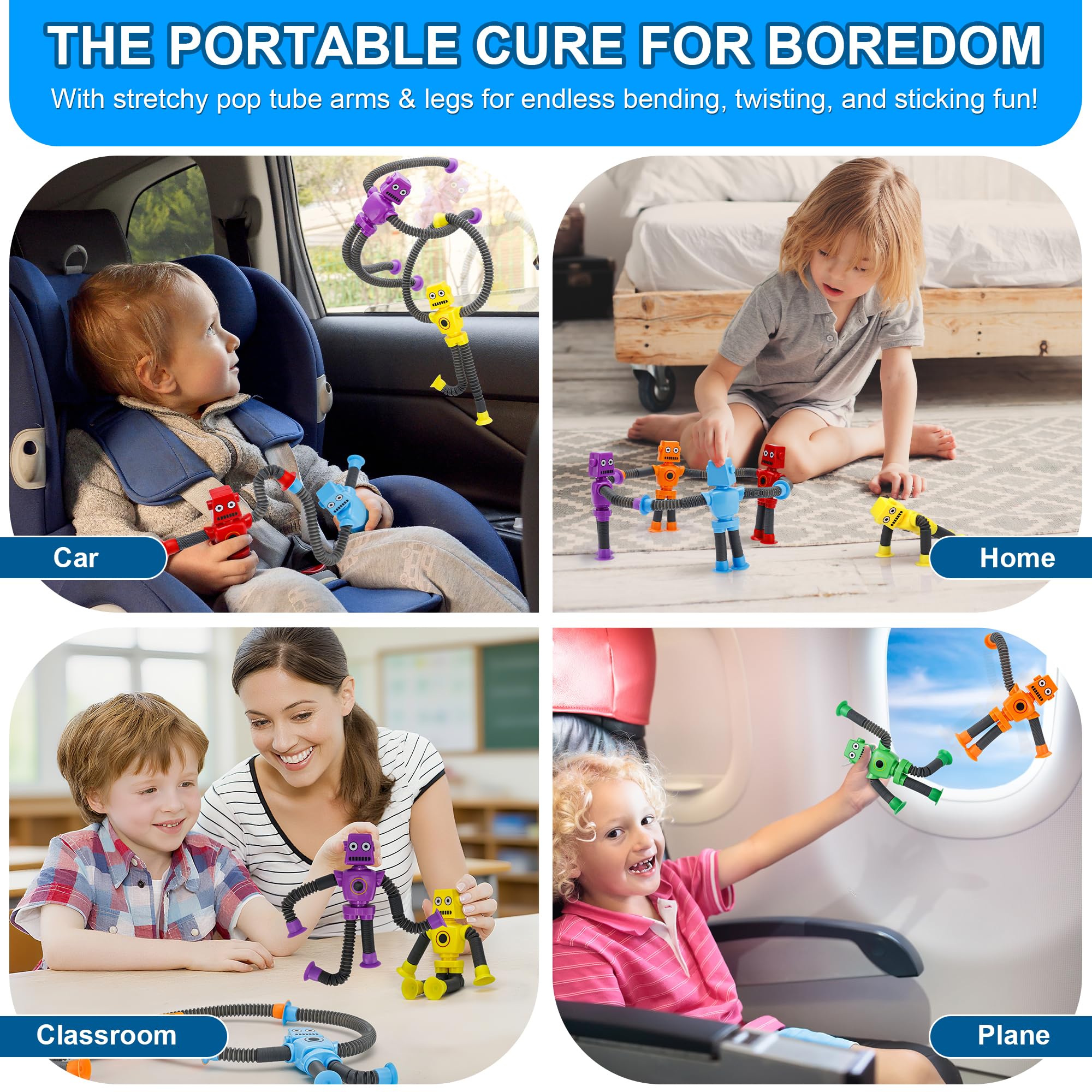 UrChoice suction cups enable play on mirrors and tiles at home.