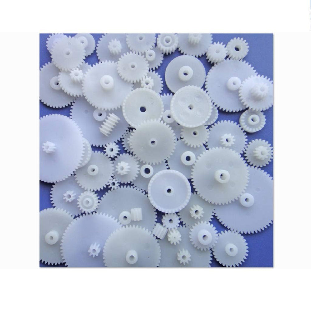 URIMPAVIDO 58pcs gears set for DC motors enables smooth gear trains.
