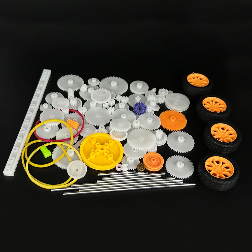 URIMPAVIDO 82pcs gear set for DC motors enables versatile DIY projects