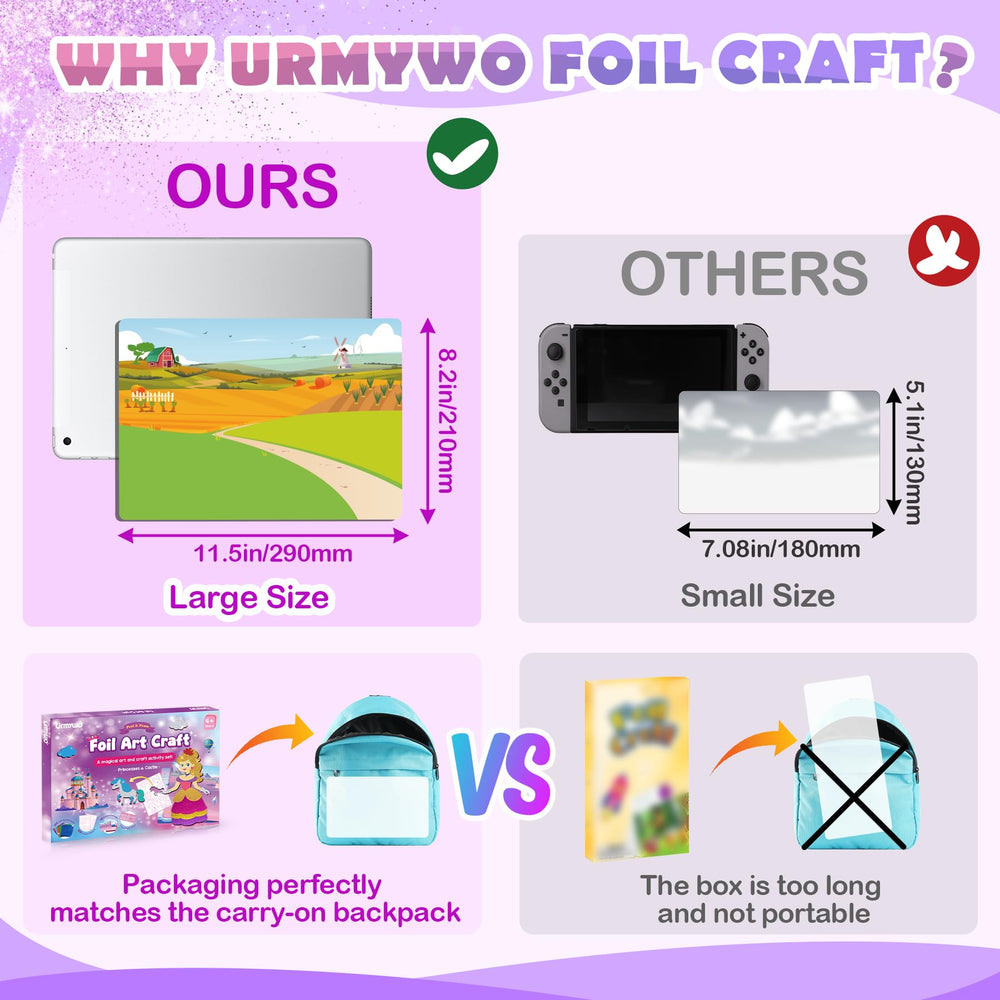URMYWO foil art kit colorful foil sheets inspire bright textures.
