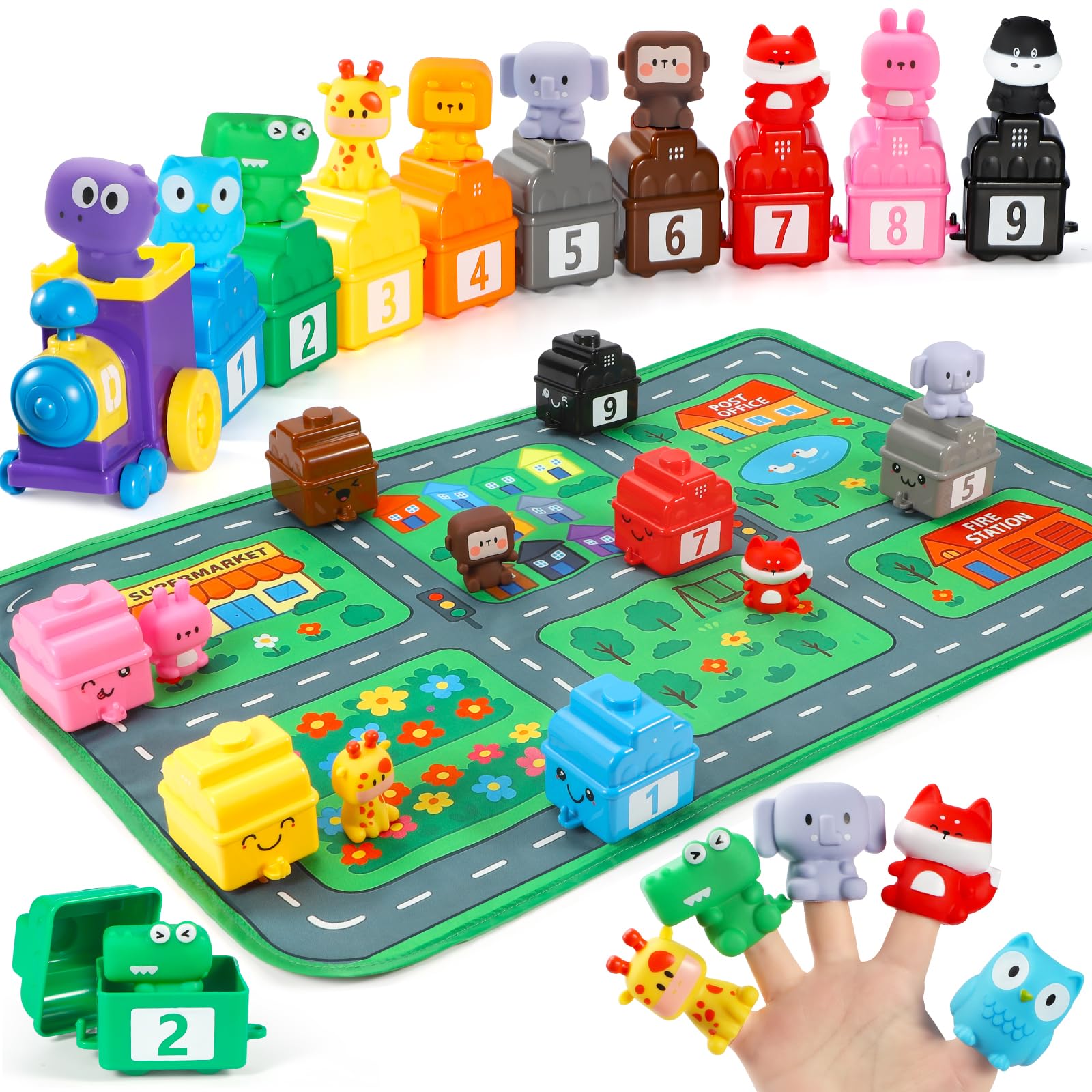 URMYWO engaging train toy set stimulates curiosity and early learning for toddlers.