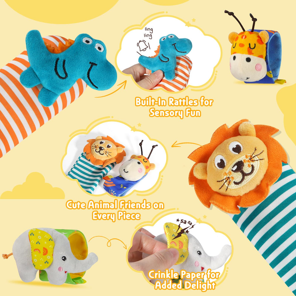 URMYWO foot finder set on display, perfect newborn gift for tummy time.