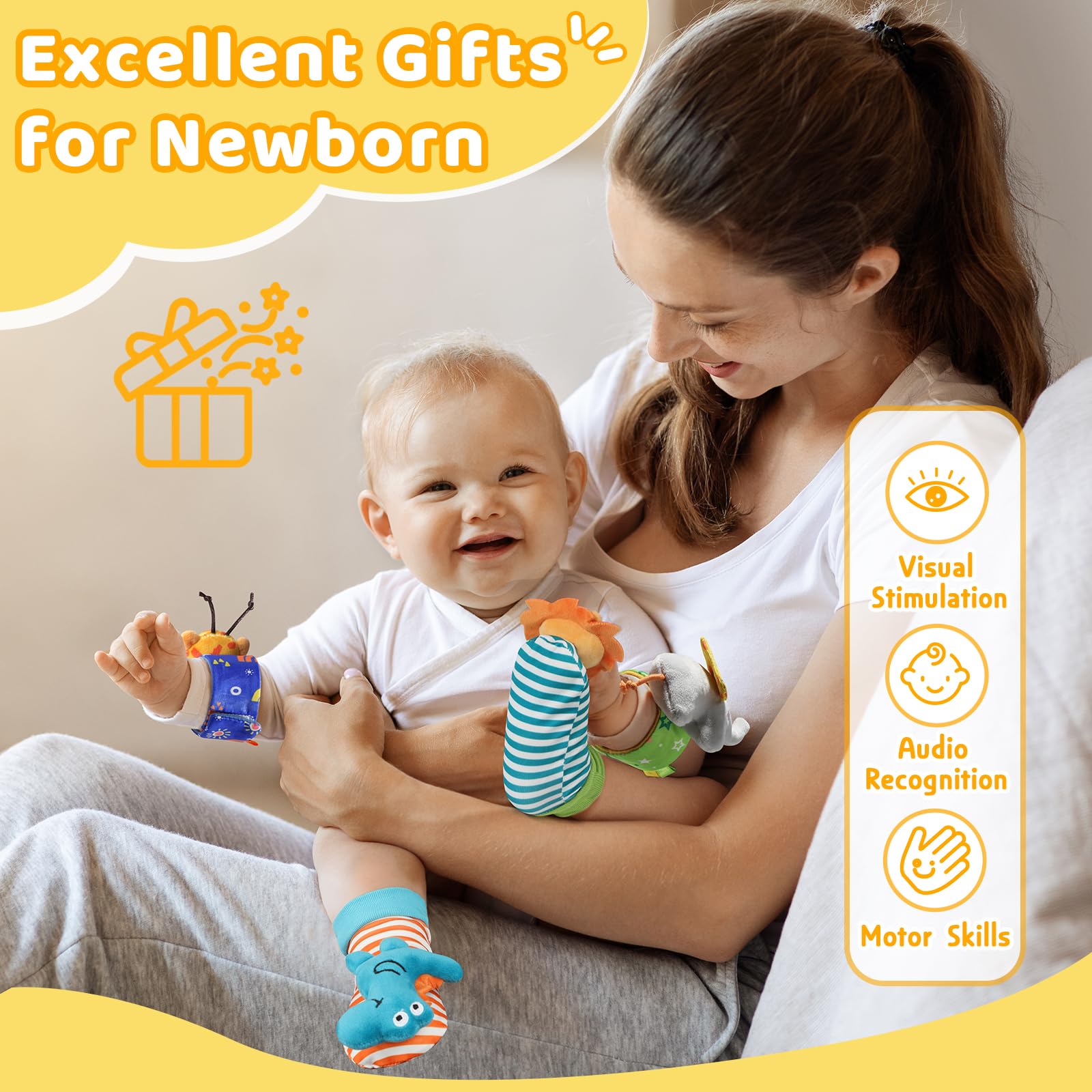 URMYWO gift-ready baby toy set, ideal for showers and birthdays.