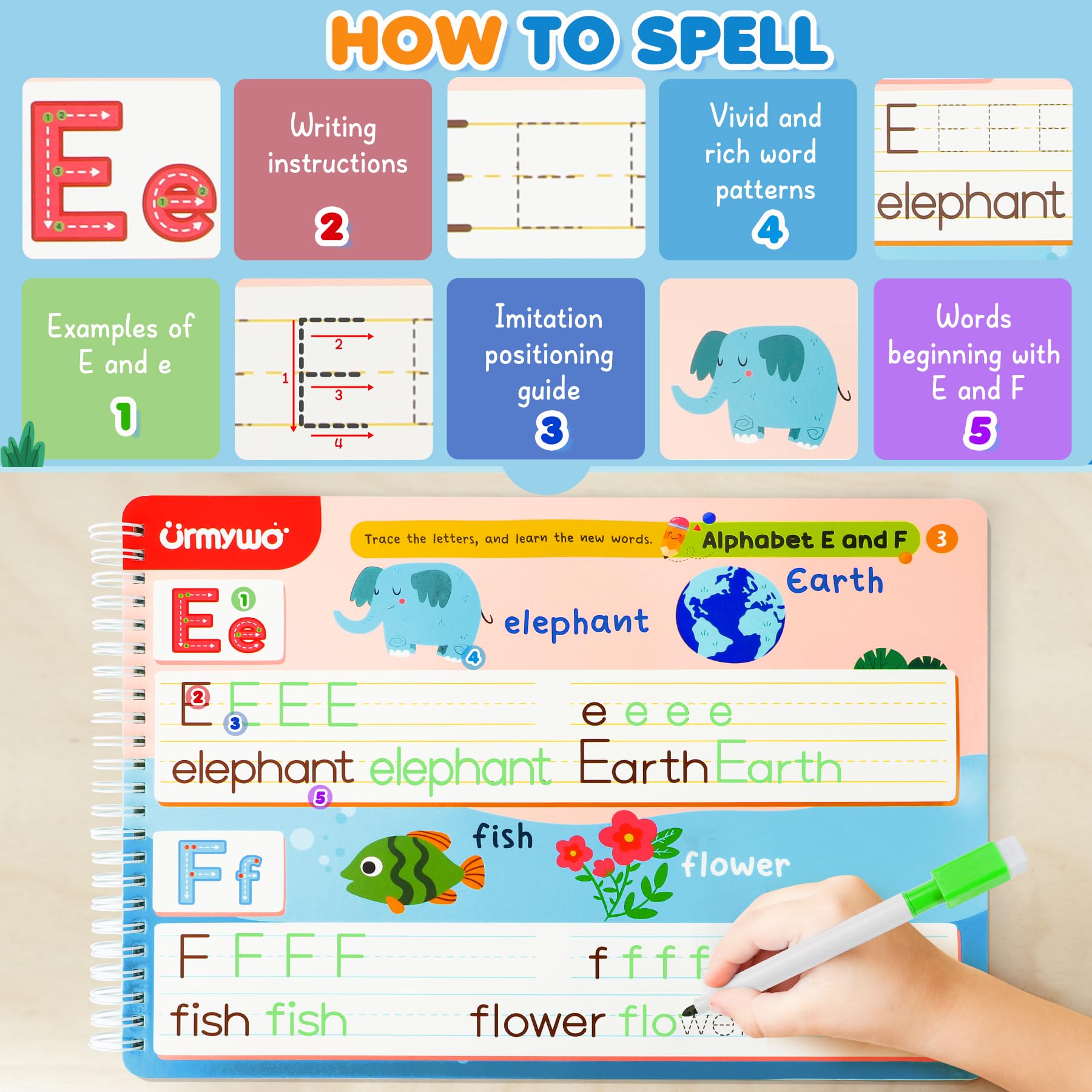 URMYWO safe materials and odorless pens for calm learning