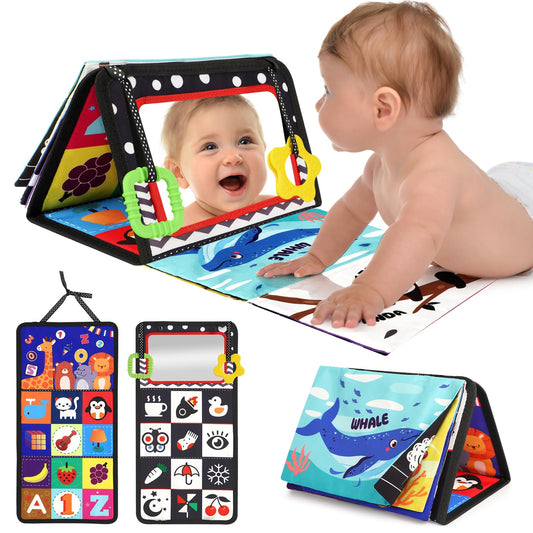 URMYWO tummy time toy with black and white patterns boosts early visual focus