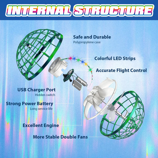 UROINT Flying Orb Ball hovers and boomerangs for dynamic play.