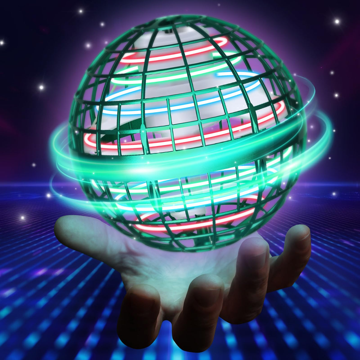 UROINT Galaxy Flying Orb with LED lights creates a captivating night display.