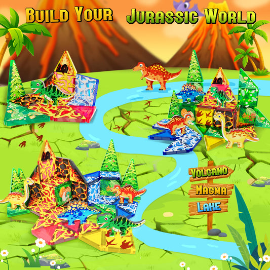 URRLUNA dinosaur world park scene tiles inspire imaginative habitats.