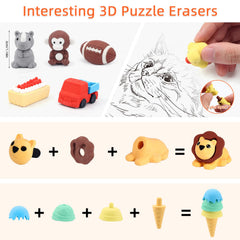 URSKYTOUS bulk pack of 120 erasers for classrooms