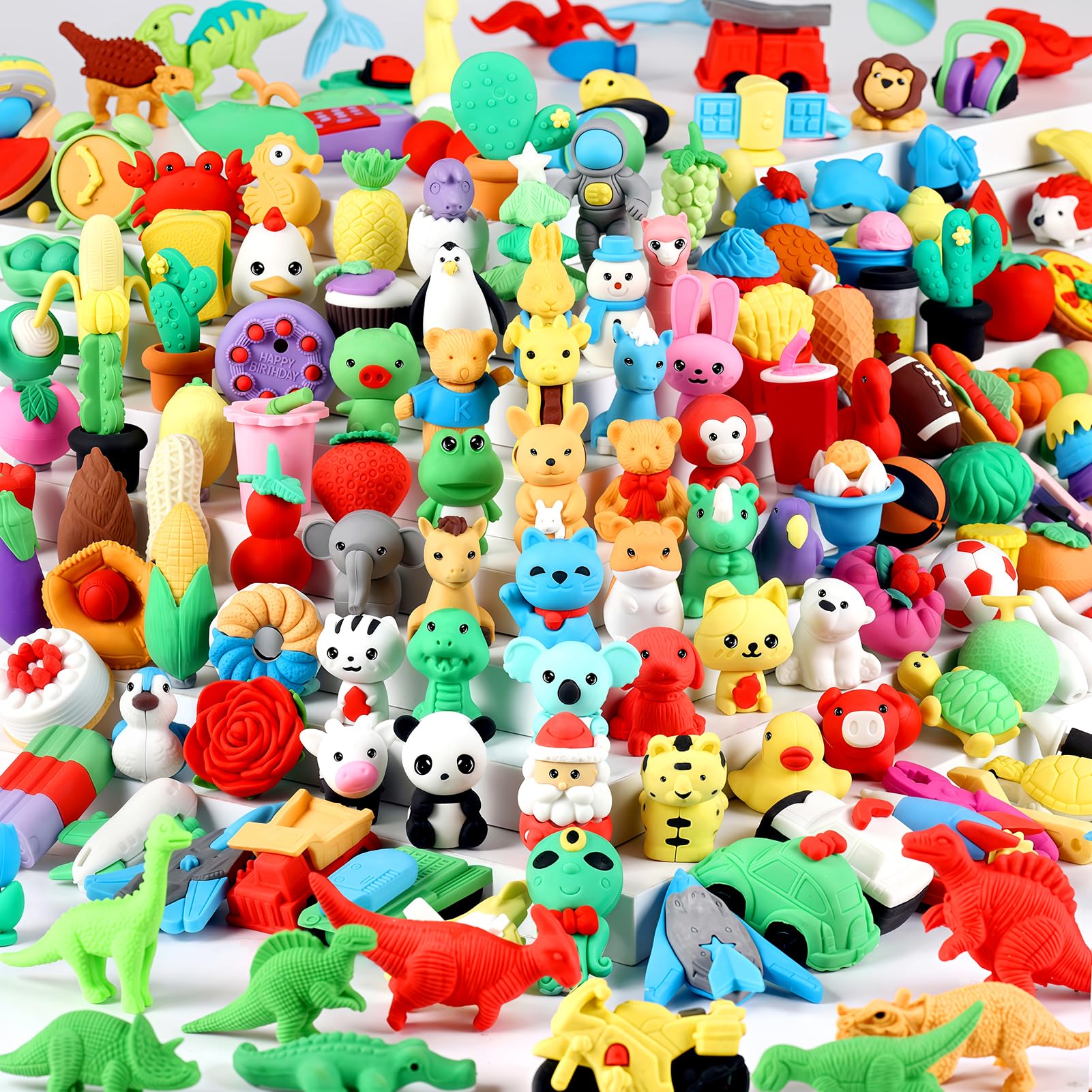 URSKYTOUS animal erasers lion puzzle shows vibrant 3D play for classroom rewards.
