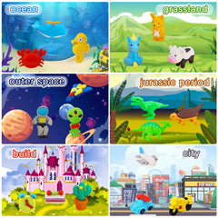 URSKYTOUS Animal Erasers Party Favors Bag Stuffer ideal for celebrations and prizes