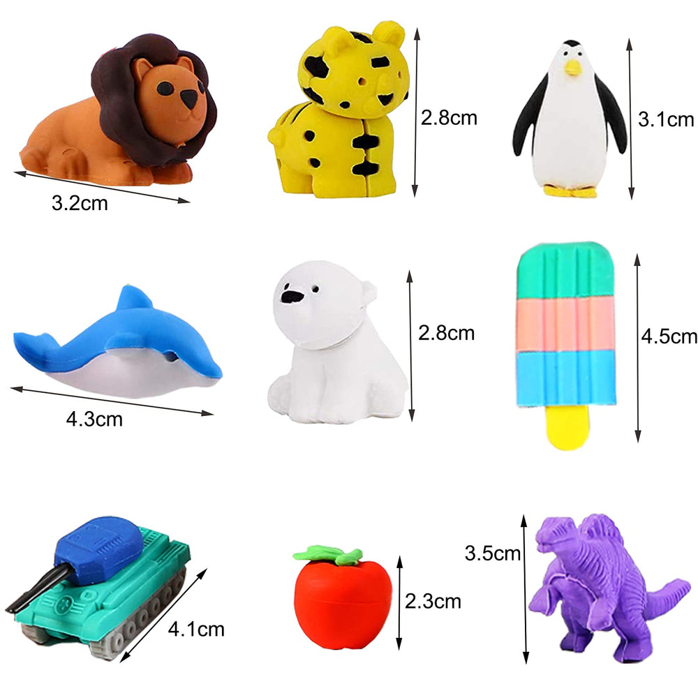 URSKYTOUS educational-erasers-pack promotes imaginative play and careful erasing for kids.