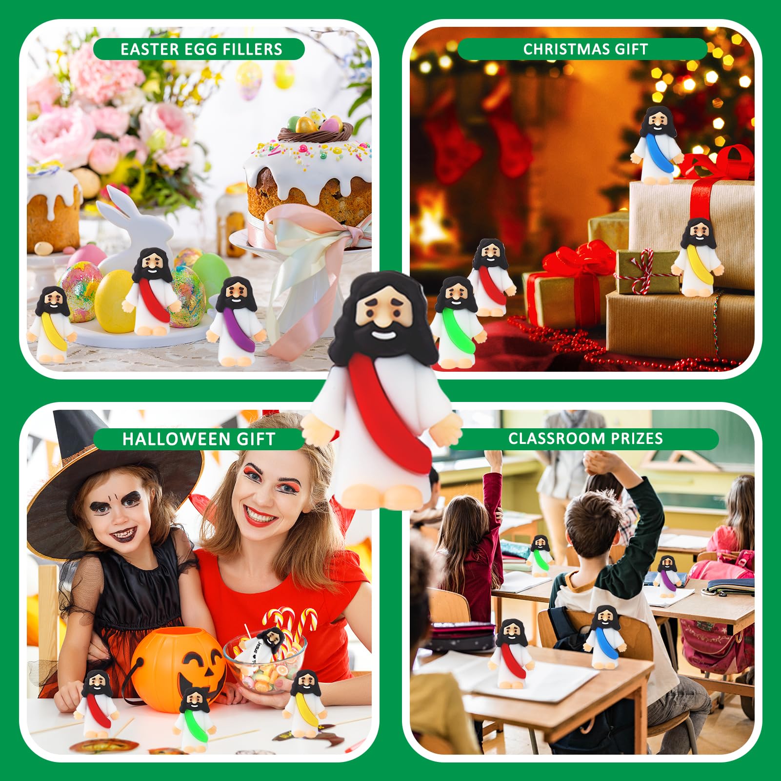 URSKYTOUS mini Jesus dolls as Easter decorations and classroom inspiration.