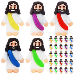 URSKYTOUS mini Jesus figurines bulk pack for Easter crafts and Sunday school.